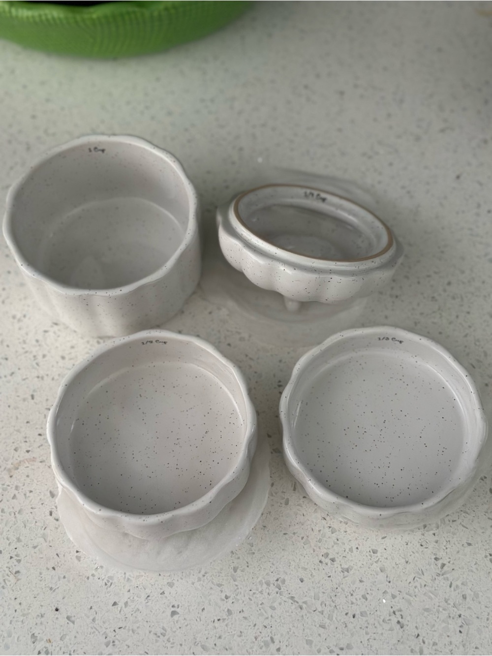 NWT•Ceramic Pumpkin Stackable Measuring Cup Set - Picture 5 of 12